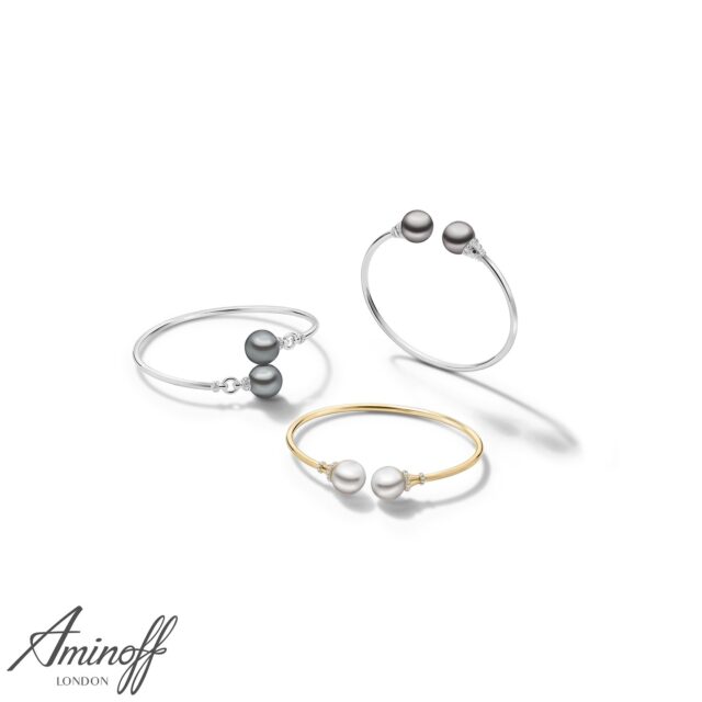 The Bangle Collection showcases a refined balance between tradition and modernity. Crafted in 18ct white and yellow gold, each bangle is adorned with diamonds and exceptional AAA Tahitian and South Sea pearls, selected for their depth of colour and natural lustre.
Designed for a casual yet elevated aesthetic, these pieces offer a contemporary interpretation of classic pearl jewellery, perfect for stacking or wearing alone as a statement of quiet luxury.
At Aminoff London, continual innovation drives our creative process, allowing us to introduce new collections that reflect evolving trends while honouring the heritage of fine pearl craftsmanship.
#AminoffLondon #LuxuryBangles #PearlJewellery #SouthSeaPearls #TahitianPearls #FineJewellery #TimelessLuxury #ModernHeritage #HighJewellery