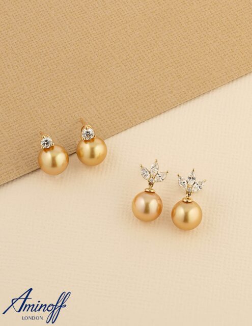 Discover the exceptional allure of natural colour golden Indonesian South Sea pearls, among the rarest pearls in the world.
 
Cultivated in the pristine waters of Indonesia within the gold-lipped Pinctada maxima oyster, these pearls develop their deep, ultra intense golden hues naturally over years of careful nurturing.
 
Set in 18ct yellow gold and paired with brilliant white diamonds, the warmth of the gold enhances the richness of the pearls while creating a striking contrast that elevates their luminosity and rarity.
 
#SouthSeaPearls #GoldenPearls #IndonesianPearls #LuxuryJewellery #FineJewellery #PearlEarrings #DiamondJewellery #YellowGold #HighJewellery #JewelleryLovers #PearlCollection #RareGems #ElegantStyle #TimelessJewellery #JewelleryAddict