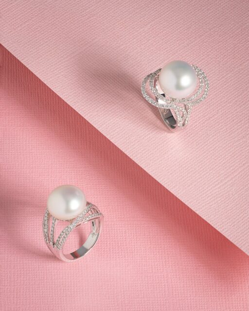 Exceptional cocktail rings in 18 carat white gold, set with 12–13mm AAA South Sea pearls and intricate diamond detailing — designed to showcase the scale, lustre, and rarity of fine seawater pearls.
 
Each Aminoff London design is developed in partnership with independent Italian and British designers, combining trend forecasting, technical craftsmanship, and decades of pearl expertise.
 
#AminoffLondon #SouthSeaPearls #CocktailRing #FineJewellery #LuxuryJewellery